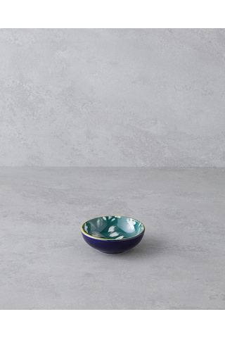 English Home Plantopia Porselen Çerezlik 9 Cm Lacivert-yeşil