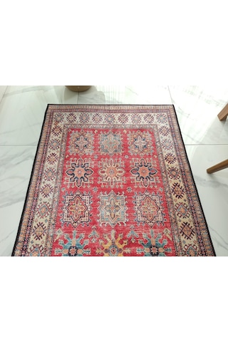 Geleneksel Kilim Desenli Kırmızı Ve Bej Etnik Halı - 14921ou Kırmız