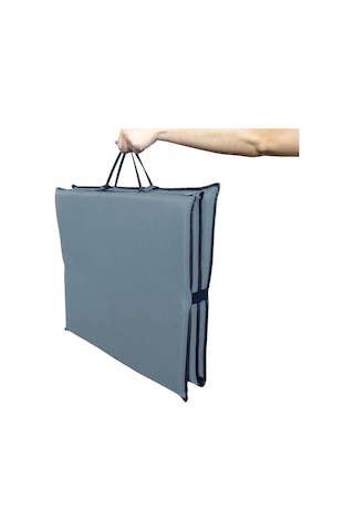 Kamp Yatağı Çadır Yatağı Şezlong Minderi 170x52x4 Cm Işbir Sünger Fermuarlı Şezlong Gri