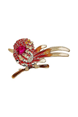 Muhteşem Rhinestone Kuş Broş Emaye Pimi Erkek Kadın Mücevher Aksesuar Çok Renkli
