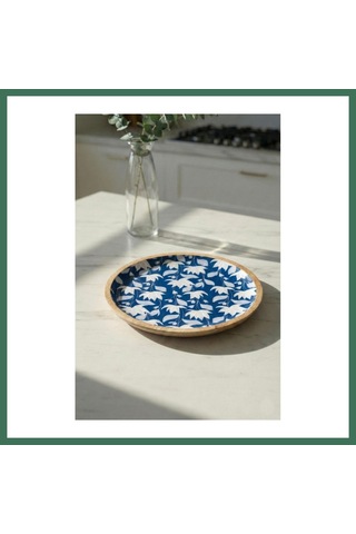 En-cag Mango Agacı Servis Tabağı & Sunum Tabağı 25 Cm Desenli Bss