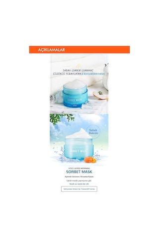 Missha Nemlendirici Sabah Bakım Maskesi 105ml APIEU Good Morning Sorbet Mask