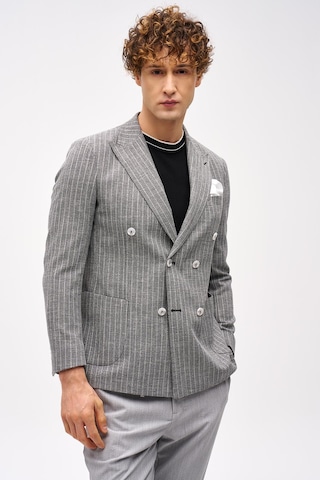 Erkek Siyah Slım Fıt / Dar Kalıp Geniş Kırlangıç Ceket-16418 Siyah