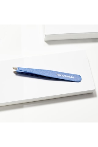Tweezerman Slant Tweezer Granite Sky - Işıltılı Mavi Cımbız