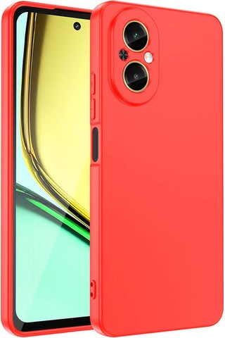 Realme 12 Lite Uyumlu İçi Kadife Kamera Korumalı Renkli Silikon Kılıf