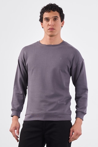 Dufy Antrasit Bisiklet Yaka Regular Fit Erkek Sweatshirt Antrasit