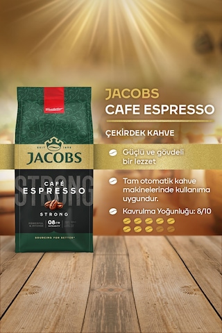 Jacobs Cafe Espresso Çekirdek Kahve 4 x 500 G