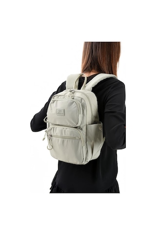 Baginn Unisex Sırt Çantası Paraşüt Kumaş Hafif Çok Cepli Yağmur İtici Kumaş 34 24 Cm 571 Collection Bej