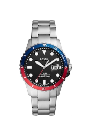 Fossil Ffs5657 Quartz Çelik Gri Siyah Kadran 42 Mm Erkek Kol Saati