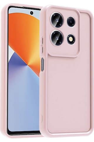 İnfinix Note 30 4g Kılıf Kamera Korumalı Ananas Silikon Kapak Pembe