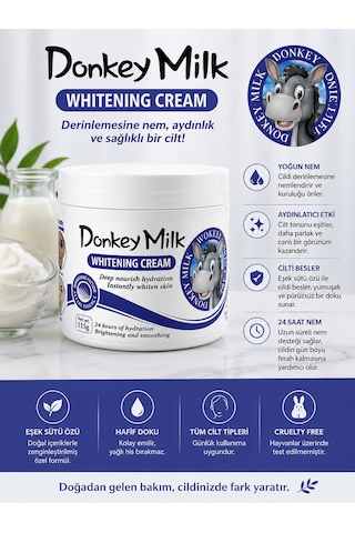 Roble Donkey Milk Eşek Sütü Özlü Nemlendirici Yüz Ve Vücut Bakım Kremi 115 Gr