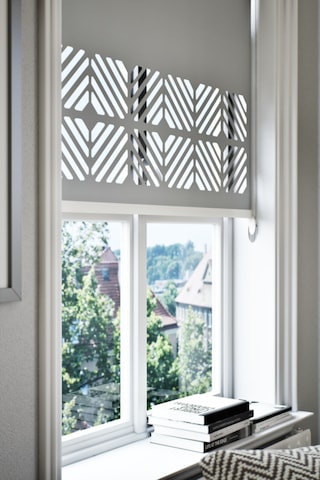 Lazer Kesim Mat Stor Perde, Lazer Kesimli Klasik Serisi, C-201005 Gri Renk