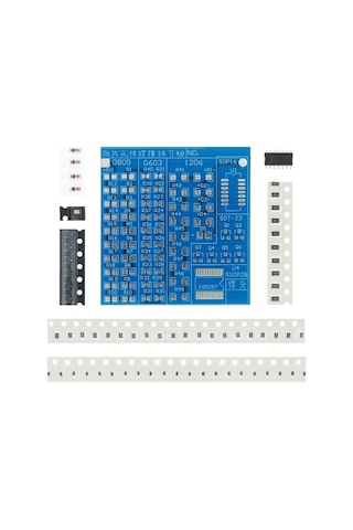 Alkatronik Smd Lehim Öğrenme Seti 62 Parça Smt Elektronik Eğitim Kiti Deney Pratikleme Kartı Sop14 0603 0805
