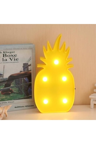 Ananas Şeklinde Ledli Dekoratif Eğlenceli Çocuk Gece Lambası Go5 Çok Renk