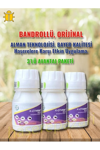 Bayer K-othrine Sc50 Konsantre Genel Haşere 3 x 50 ML