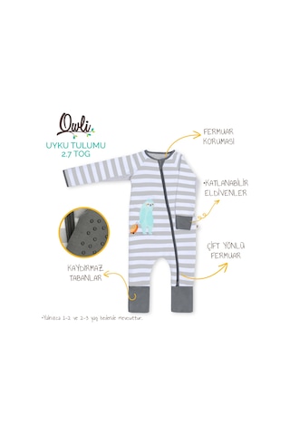 Owli Uyku Tulumu 2.7 Tog Sloth Gri