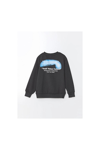 LC Waikiki Lcw Kids Antrasit Bisiklet Yaka Erkek Çocuk Sweatshirt Anthracıte