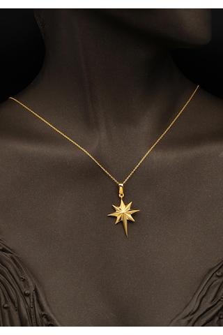 Bilezikci Kuzey Yıldızı 22 Ayar Altın Kolye Orta Boy Sarı Altın