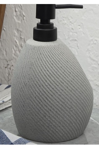 Taş Desenli Sıvı Sabunluk - Sünger Hazneli Mutfak Sabunluğu - 700 Ml - Çizgi Desen -