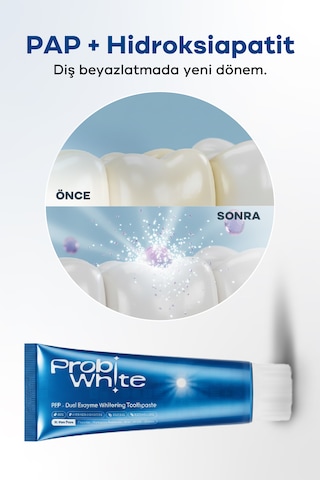 Probiwhite Beyazlatıcı Diş Macunu-pap Teknolojili,mikro Hidroksiapatit+enzim Formül,vegan Beyazlatma