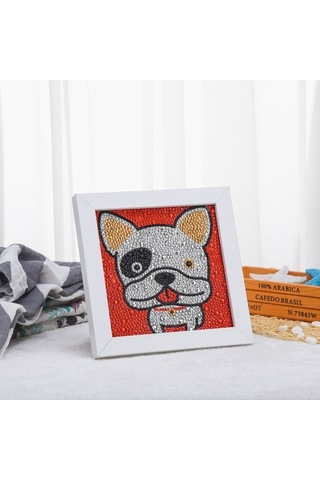 Fortunelane Küçükler İçin 15x15cm Bulldog Pano: Dıy El Sanatı, Çerçeve Yok