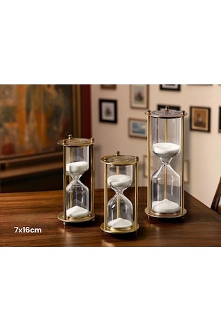 Dekoratif Cam Kum Saati 7x16 Cm