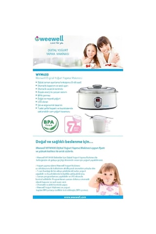 Weewell WYM400 Yoğurt Makinesi