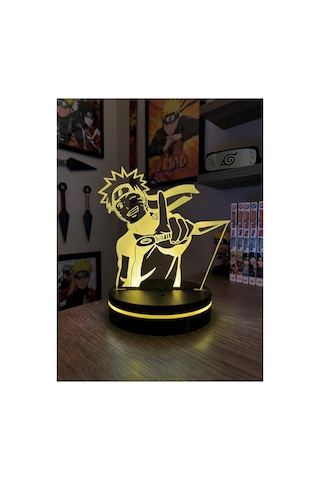 Naruto Itachi 3d Led Gece Lambası Anime Severlere Özel Dekoratif Masa Lambası