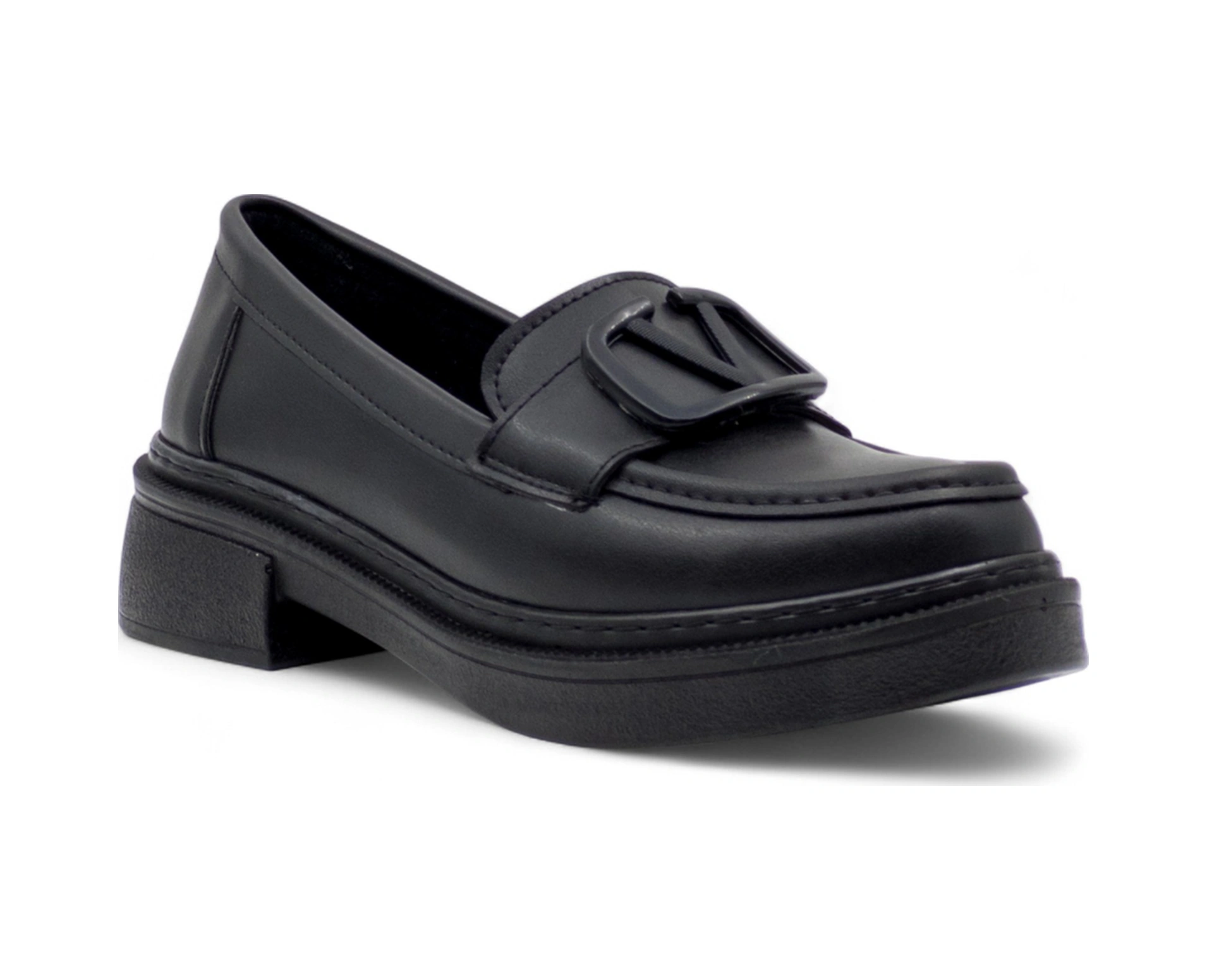 Wıssente 1810 Toka Detaylı Kadın Loafer Siyah