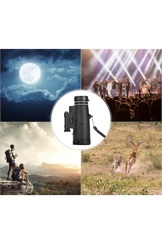 Wezone 12x50 Tek Gözlü Teleskop, Inframerahat Işıklandırıcı, Gece Görüşü, Taşınabilir, Dış Mekan, Standart Set