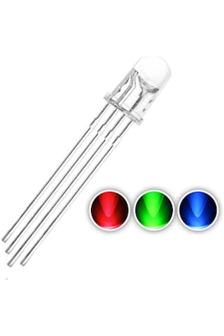 5mm Rgb Led Ortak Anot 4 Pin Multicolor Diyot Işık 3 Adet