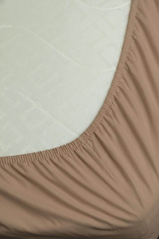 %100 Pamuk Ranforce Premium Çift Kişilik Lastikli Çarşaf - Mocha Mocha