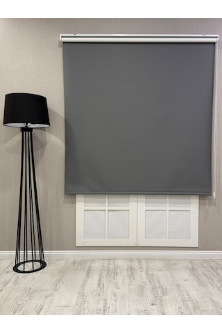 %100 Işık Geçirmez Blackout Stor Perde Antrasit Gri Antrasit Gri