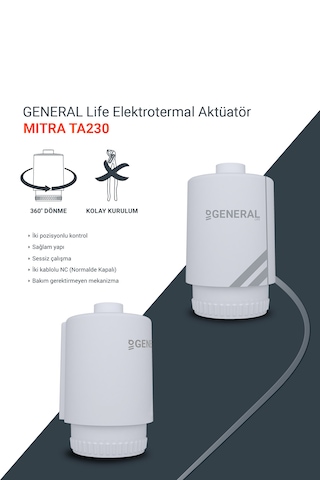 General Life Mitra Ta230 Elektrotermal Aktüatör Vana Motoru 230v