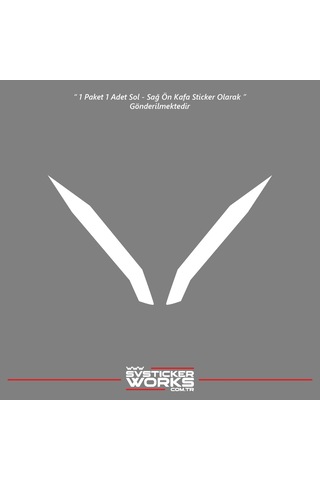 Cfmoto Nk250 Ön Kafa Yan Sticker Dekor Şekil Model Sticker