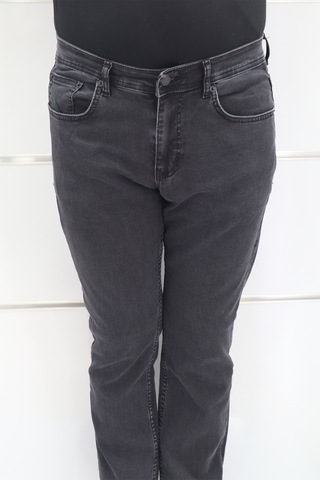 Denim Cartel Dmctekstil Erkek Çizgili Yüksek Bel Rahat Kesim Boru Paça Jean Pantolon Füme