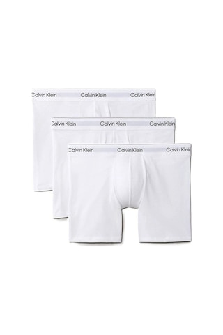 Calvin Klein Erkek 3 Lü Boxer Nb4394-100-9101 Beyaz