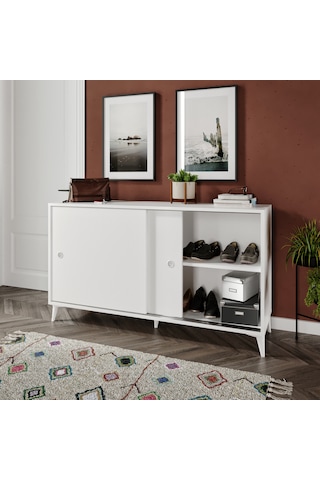 Joker Çok Amaçlı Ayakkabılık Beyaz - Tamamı 1. Kalite Mdf Beyaz