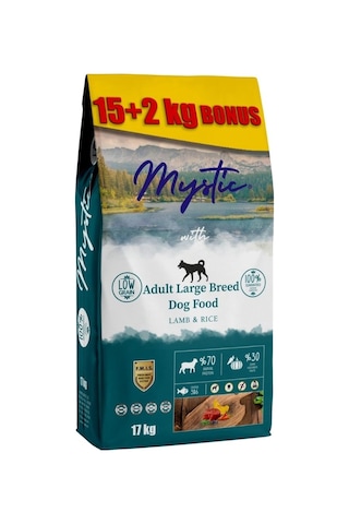 Mystic Az Tahıllı Kuzu Etli Büyük Irk Yetişkin Köpek Maması 17 KG Mystic Az Tahıllı Kuzu Etli Büyük Irk Yetişkin Köpek Maması 17 KG