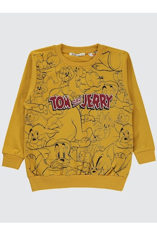 Tom And Jerry Erkek Çocuk Sweatshirt 2-5 Yaş Hardal