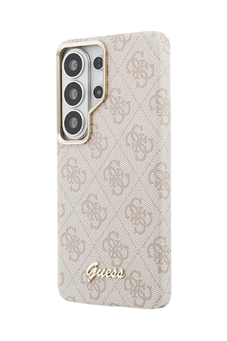 Galaxy Uyumlu S26 Ultra Kılıf Guess Lisanslı M-safe Uyumlu Script Yazı Logolu 4g Desenli Kapak Pembe Pembe