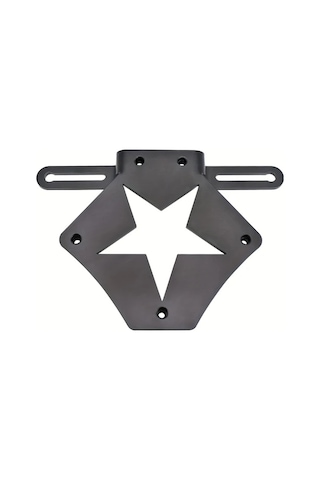 Xuweiwei Black- Metal Yan Çanta Braketi Dayanıklı Metal Ayarlanabilir Motosiklet Aksesuarları Yıldız Desen