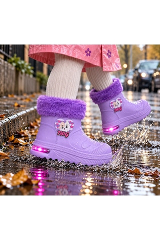 Look Life Su Geçirmez Çocuk Yağmur Botu 525 Mor