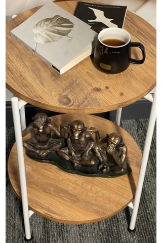 Iki Katlı Sehpa Beyaz