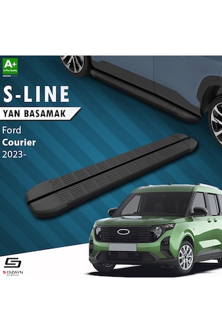 S-dizayn Ford Courier 2 S-line Siyah Yan Basamak 183 Cm 2023 Üzeri