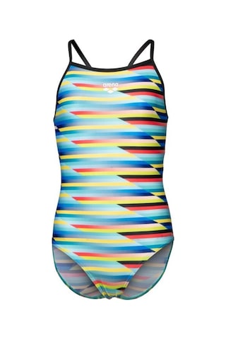 Gırl's Arena Racıng Strıpe Swımsuıt Lıghtdrop Back Kız Çocuk Antreman Mayosu Çok Renkli