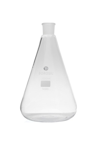 Borosil Cam Erlen Şilifli Erlenmeyer Flask 2 L