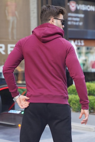 Madmext Bordo Kapüşonlu Sweatshirt 6151-bordo Bordo