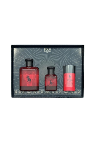 Ralph Lauren Polo Red Edt 125 Ml + Edt 40 Ml + Deostick Erkek Parfüm Seti Odunsu