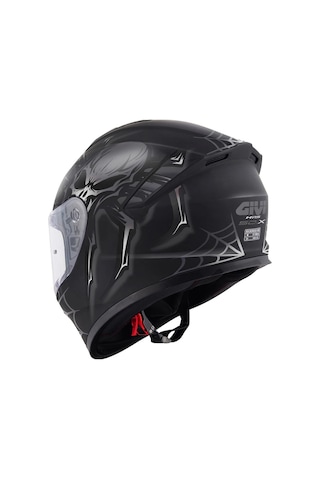 50.x Arachno Mat Siyah-gri Kask Çok Renkli